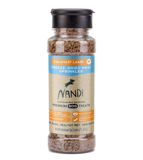 $10 ONLY: Nandi Freeze-Dried Meat Sprinkles (Kalahari Lamb) - Good Dog Peopleā¢