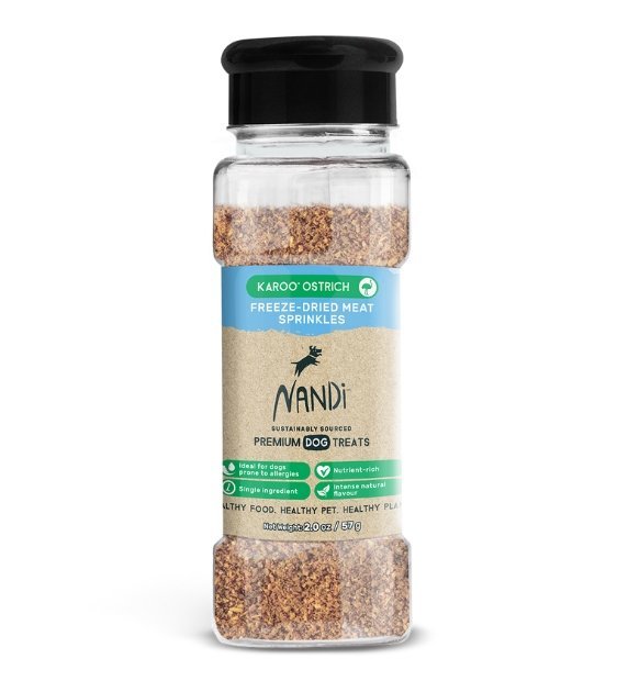 $10 ONLY: Nandi Freeze-Dried Meat Sprinkles (Karoo Ostrich) - Good Dog Peopleā¢