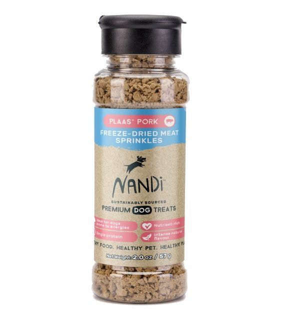 $10 ONLY: Nandi Freeze-Dried Meat Sprinkles (Plaas Pork) - Good Dog Peopleā¢