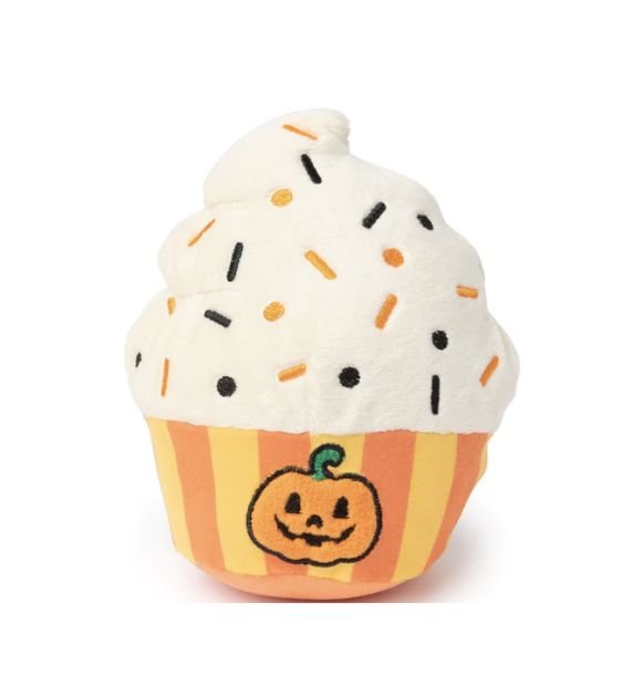 15% OFF: FuzzYard Halloween Happy Pumpkin Cupcake Plush Dog Toy - Good Dog People™
