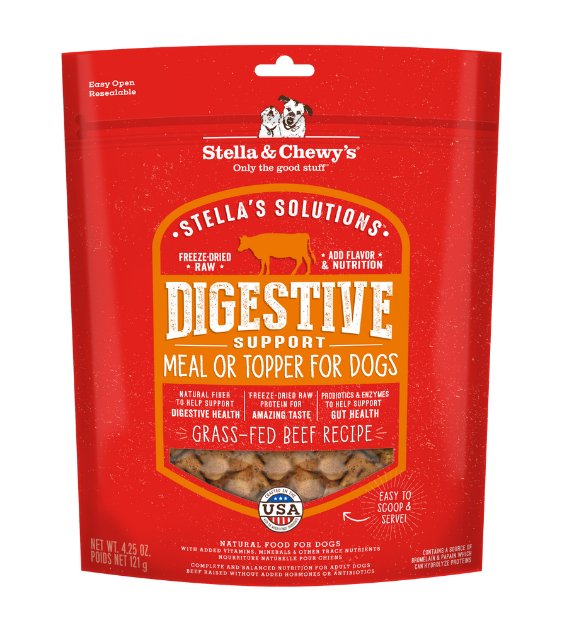 $15 ONLY [PWP SPECIAL]: Stella & Chewy's Stella's Solutions (Digestive Boost) Grass-Fed Beef Freeze-Dried Raw Dog Food
