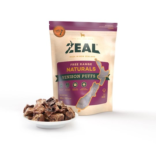 $15.25 ONLY: Zeal Free Range Air Dried Venison Puffs Cat and Dog Treats - Good Dog Peopleā¢