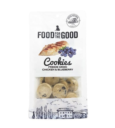 25% OFF: Food For The Good Freeze Dried Chicken & Blueberry Cookies Cat & Dog Treats - Good Dog Peopleā¢