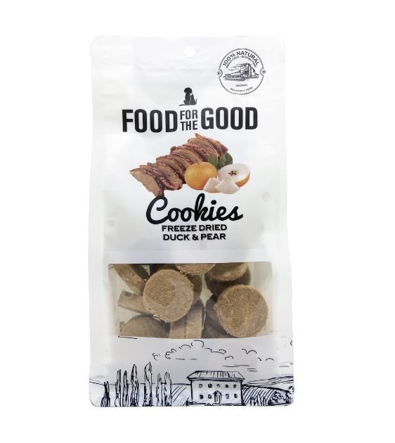 25% OFF: Food For The Good Freeze Dried Duck & Pear Cookies Cat & Dog Treats - Good Dog Peopleā¢