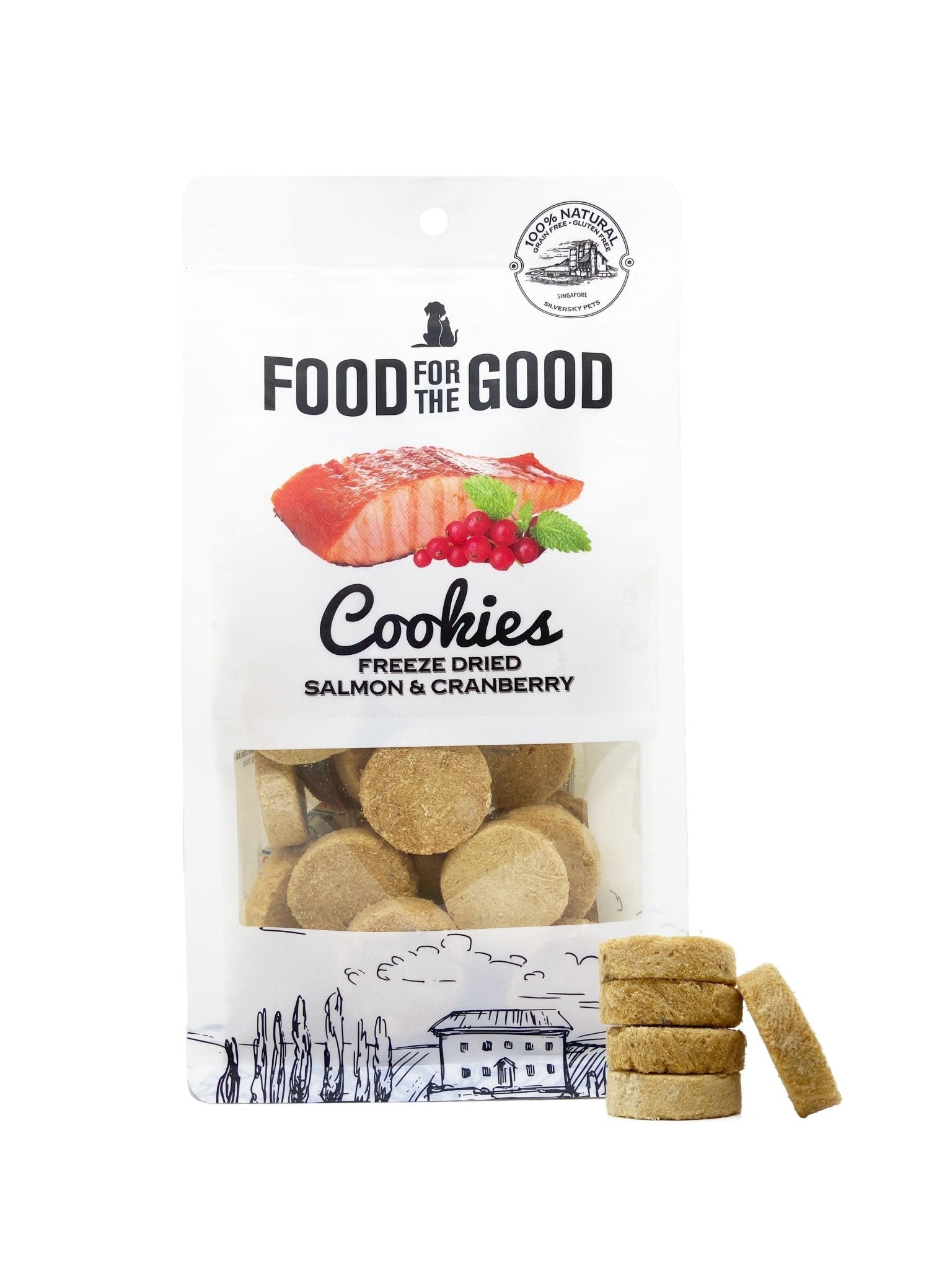 25% OFF: Food For The Good Freeze Dried Salmon & Cranberry Cookies Cat & Dog Treats - Good Dog People™