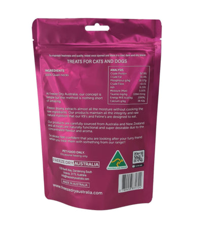 Freeze Dry Australia Quail Necks Freeze Dried Cat & Dog Treats