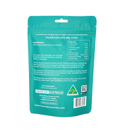 Freeze Dry Australia Whole Green Lip Mussels Freeze Dried Cat & Dog Treats