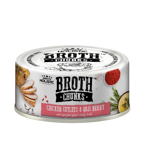 40% OFF: Absolute Holistic Broth Chunks (Chicken Cutlets & Goji Berry) Wet Cat & Dog Food - Good Dog Peopleā¢