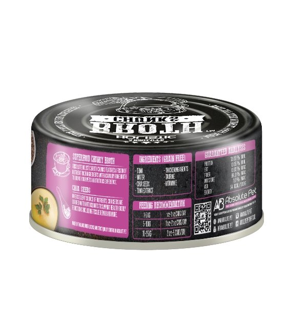 40% OFF: Absolute Holistic Broth Chunks (Tuna Thick Cuts & Chia Seeds) Wet Cat & Dog Food - Good Dog Peopleā¢