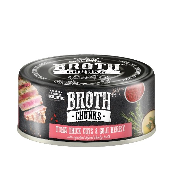 40% OFF: Absolute Holistic Broth Chunks (Tuna Thick Cuts & Goji Berry) Wet Cat & Dog Food - Good Dog Peopleā¢