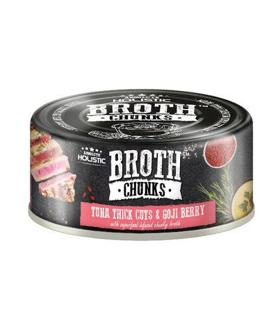40% OFF: Absolute Holistic Broth Chunks (Tuna Thick Cuts & Goji Berry) Wet Cat & Dog Food - Good Dog Peopleā¢