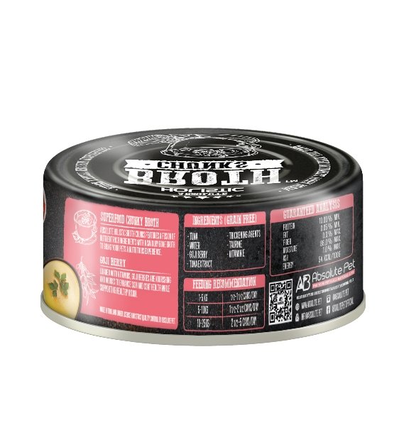 40% OFF: Absolute Holistic Broth Chunks (Tuna Thick Cuts & Goji Berry) Wet Cat & Dog Food - Good Dog Peopleā¢
