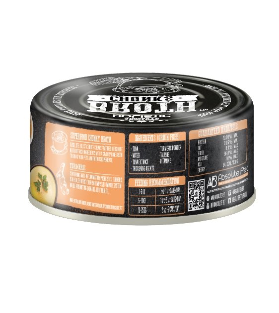 40% OFF: Absolute Holistic Broth Chunks (Tuna Thick Cuts & Turmeric) Wet Cat & Dog Food - Good Dog Peopleā¢