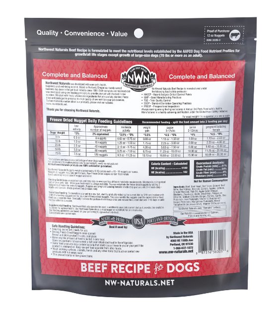 $43 ONLY: Northwest Natural's Freeze Dried Beef Nuggets Dog Food - Good Dog People™