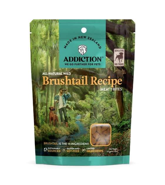 Addiction Wild Brushtail Meaty Bites Sensitive Care Novel Protein Dog Treats
