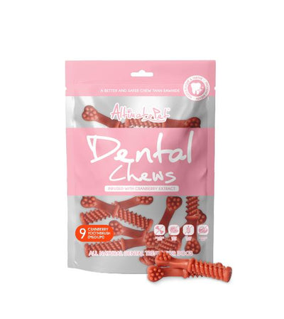 Altimate Pet (Cranberry) Dental Dog Chews medium toothbrush