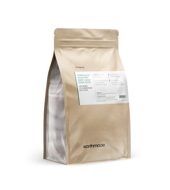 Earthmade Grass-Fed Beef Clean Tripe Slice Air Dried Dog Treats