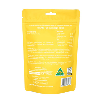 Freeze Dry Australia Chicken Necks Freeze Dried Cat & Dog Treats - Back