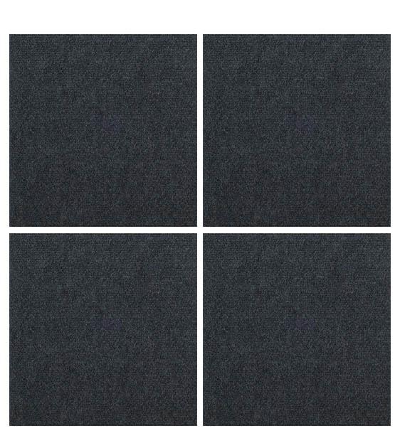 Triluc 12 x 12 Place and Stick Carpet Tile Square (Dark Grey)
