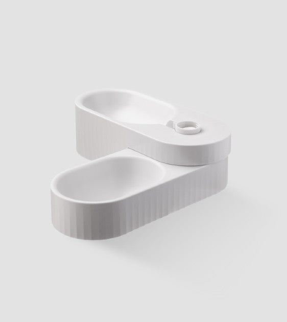 Pidan Dual Dog Bowl (Grey)