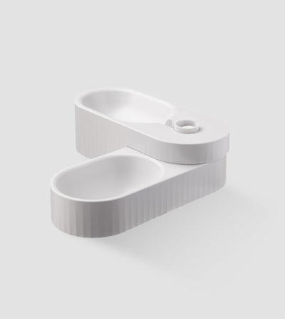 Pidan Dual Dog Bowl (Grey)