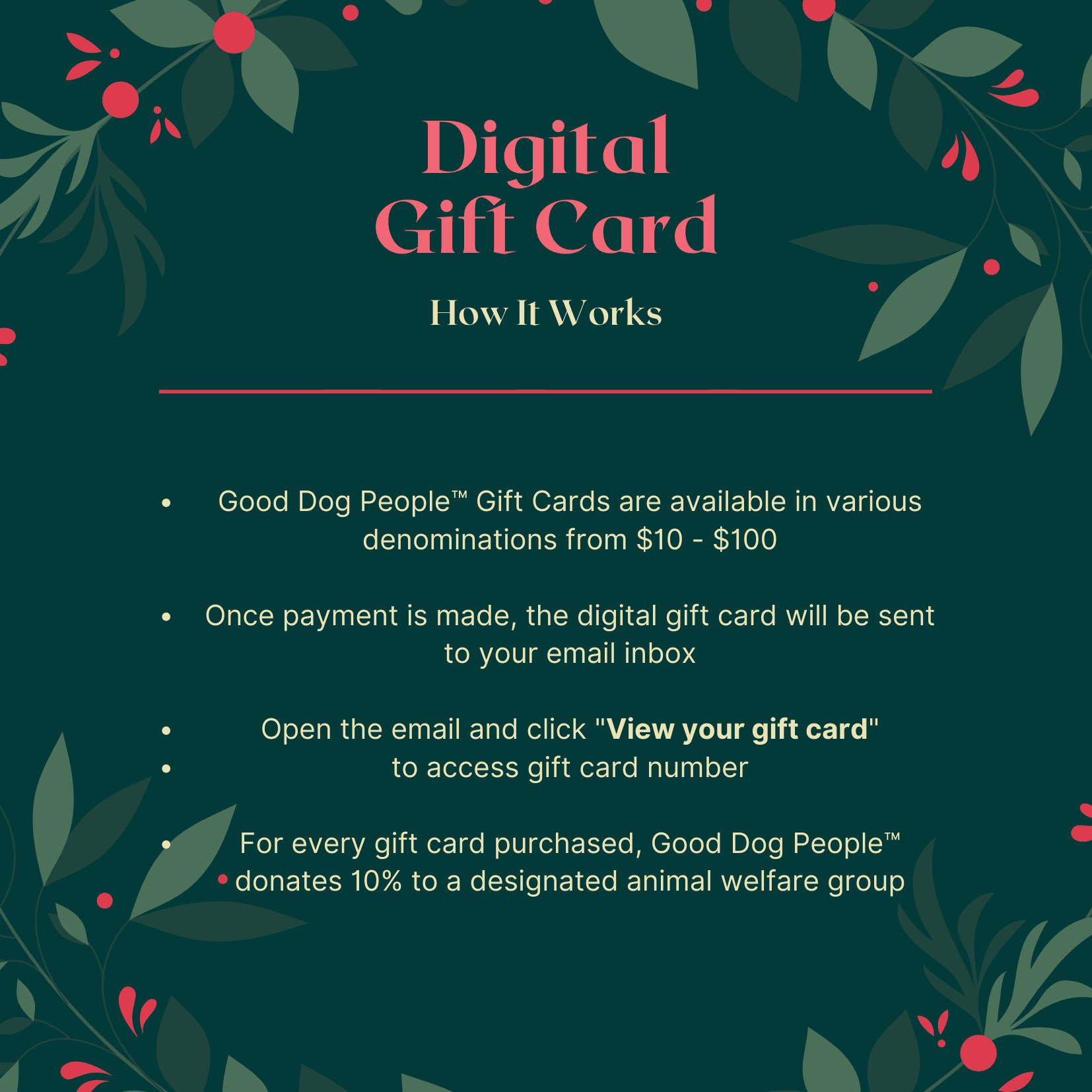 Good Dog People™ Digital Gift Card