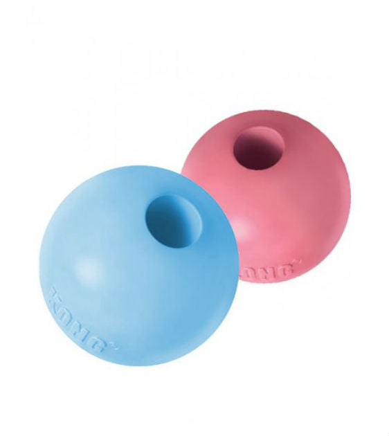 KONG Puppy Ball with hole Dog ToyKONG Puppy Ball with hole Dog Toy (Assorted Colours)