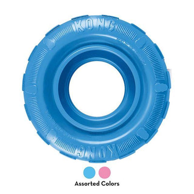 KONG Puppy Tires Dog Toy (Assorted Colours) - blue