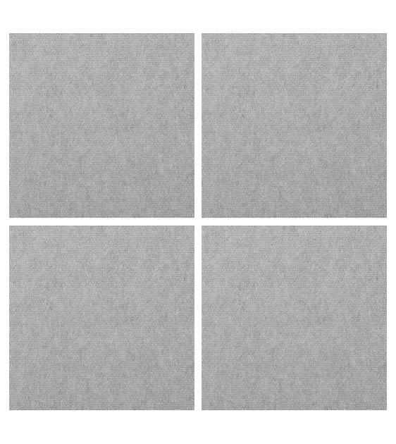 Triluc 12 x 12 Place and Stick Carpet Tile Square (Light Grey)