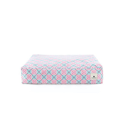 Ohpopdog Peranakan Inspired Bibik Pink 14 Microbeads Dog Bed - Dog 01