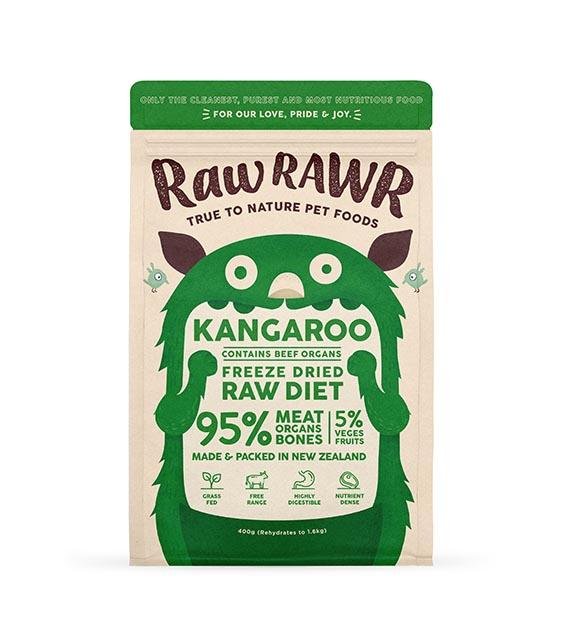 Raw Rawr's Freeze Dried Kangaroo & Beef Balanced Diet Dog Food