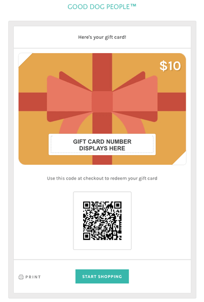 Good Dog People™ Digital Gift Card