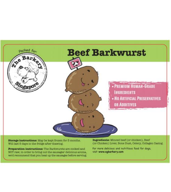The Barkery Barkwurst Frozen Dog Food