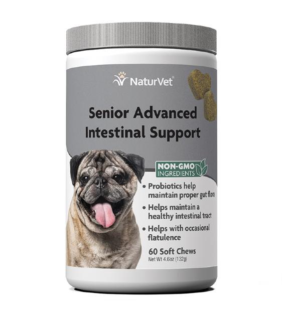 NaturVet Senior Advanced Intestinal Support Soft Chews (60 Count)