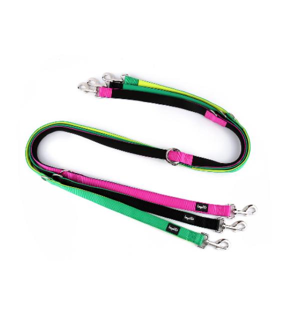Loyal.D Multi-Purpose.D Neon Green & Fluro Yellow Dog Leash with Neoprene Padding