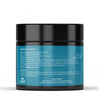 Four Leaf Rover (BIFIDO FOR FIDO) Multi-Strain Probiotics With Organic Prebiotics Dog Supplements