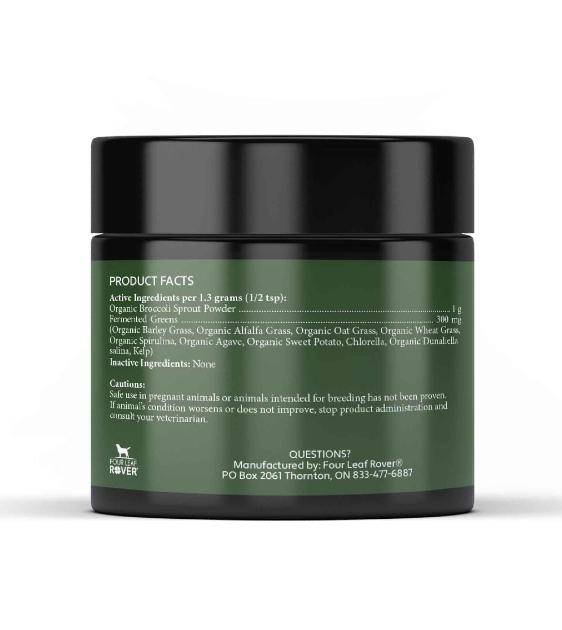 Four Leaf Rover (GREEN ROVER) Organic Greens to Maintain Healthy Liver Function Dog Supplements