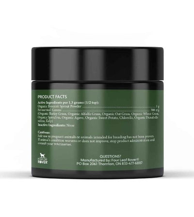 Four Leaf Rover (GREEN ROVER) Organic Greens to Maintain Healthy Liver Function Dog Supplements