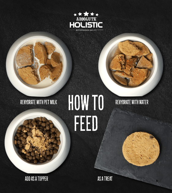 Absolute Holistic Freeze Dried Raw Chicken Patties Dog Food