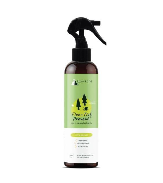 Kin+Kind Flea & Tick Protect Spray - Lemongrass for Dogs & Cats