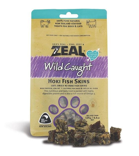 Zeal Free Range Air Dried Hoki Fish Skins Cat and Dog Treats