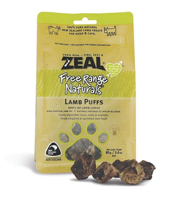 Zeal Free Range Air Dried Lamb Puffs Cat and Dog Treats
