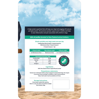 Bailey+Co New Zealand Freeze Dried Advanced Joint Supplement (Green-Lipped Mussel Powder) - Good Dog Peopleā¢