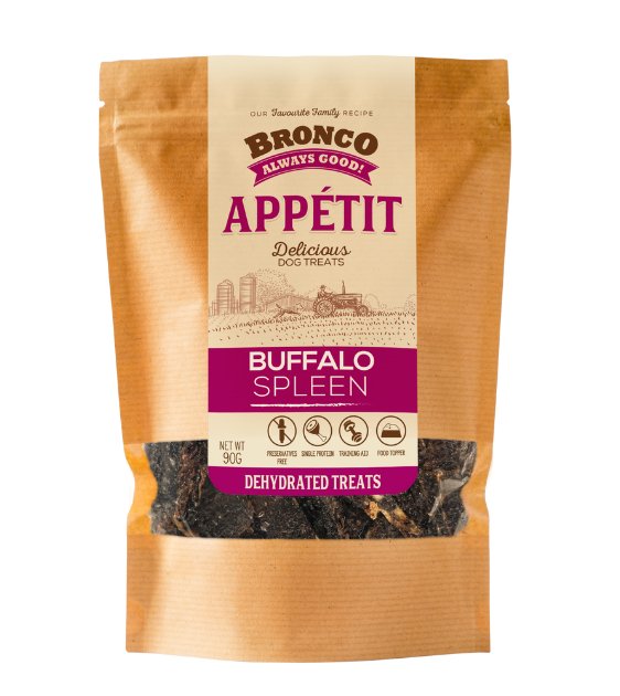 Bronco AppĆ©tit Buffalo Spleen Dehydrated Dog Treats - Good Dog Peopleā¢