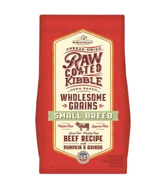 EXTRA 5% OFF + FREE WIPES: Stella & Chewy’s Wholesome Grains Raw Coated Kibbles (Small Breed Beef) Dry Dog Food - Good Dog People™