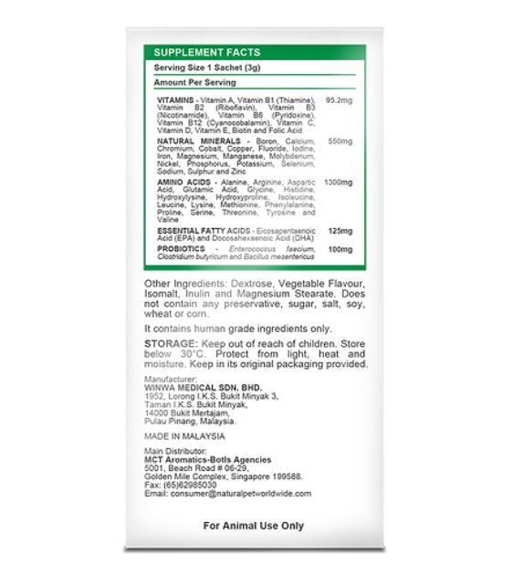 GIFT WITH PURCHASE >$120: Natural PetĀ® Skin & Coat Supplement Powder for Cats & Dogs (1 x Sachet) - Good Dog Peopleā¢