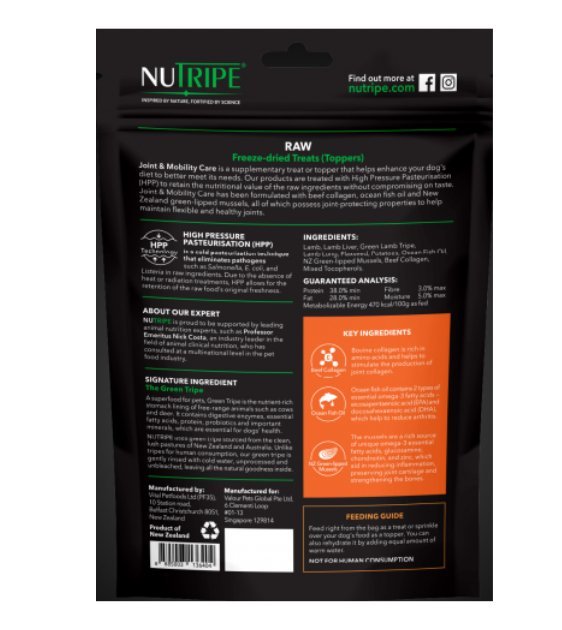 GIFT WITH PURCHASE >$120: Nutripe Raw Freeze Dried Dog Treats & Toppers 50g (1 x Random Flavour) - Good Dog Peopleā¢