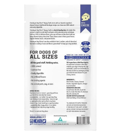 Himalayan Pet Supply Happy Teeth Cheese Dental Chew Dog Treats - Good Dog Peopleā¢