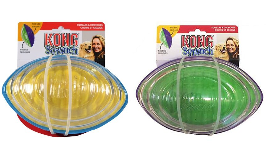 Kong Sqrunch Interactive Football Dog Toy - Good Dog Peopleā¢