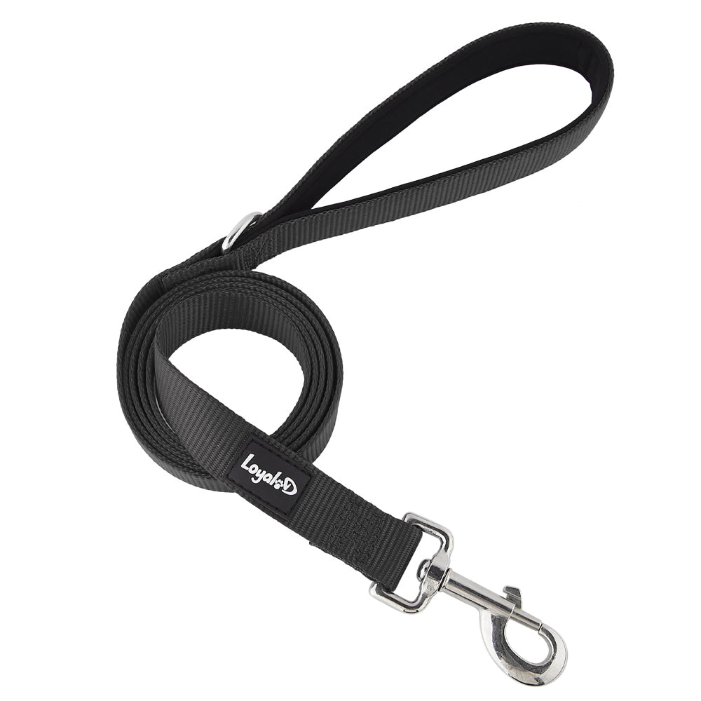 Loyal.D Fix.D Comfort Black Dog Leash (Neoprene Handle) - Good Dog Peopleā¢